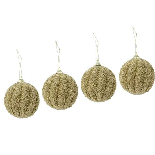 Set 4 Pallie oro Glitter 8 cm