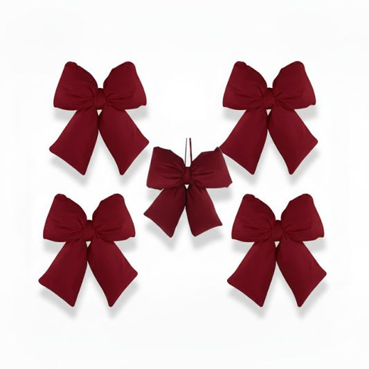 Set 5 fiocchi - Bordeux - 12 x 15 cm