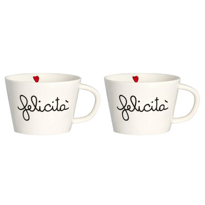 Set 2 Tazze Colazione - Felicità