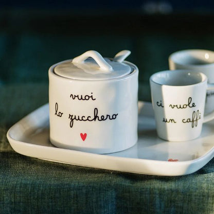 Zuccheriera con Scritta: Vuoi lo zucchero