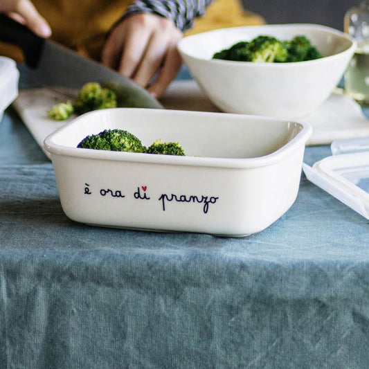 Contenitore scritta: è ora di pranzo - L -