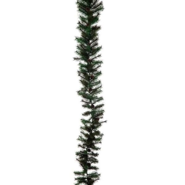Festone di Natale Verde con pigne 270 cm  188 tips