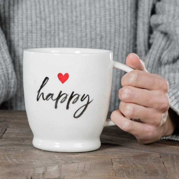 Mug con Scritta: Happy