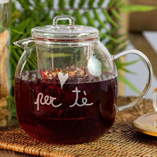 Teiera in vetro 600 ml Scritta: Per te