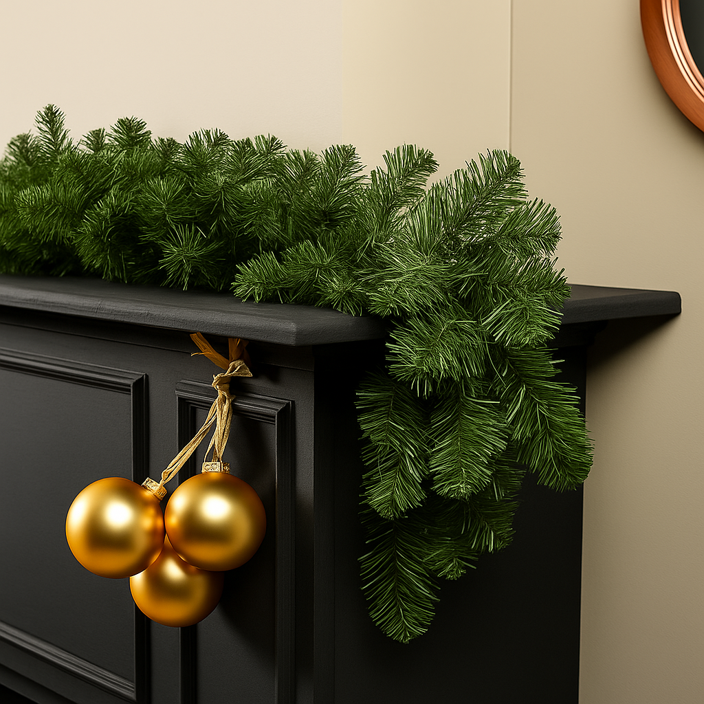 Festone di Natale Verde -  270 cm – Ø 25 cm - 680451