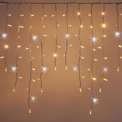 Tenda Luci di Natale 228 Maxi LED Bianco Caldo e Freddo 3 mt