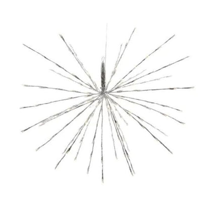 Sfera luminosa argento 70 cm 180 LED Bianco Caldo Effetto Flash- 492658