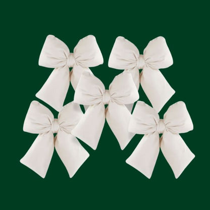 Set 5 fiocchi - Bianco Burro - 12 x 15 cm