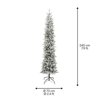 Albero di Natale Colorado Slim Innevato 240 cm