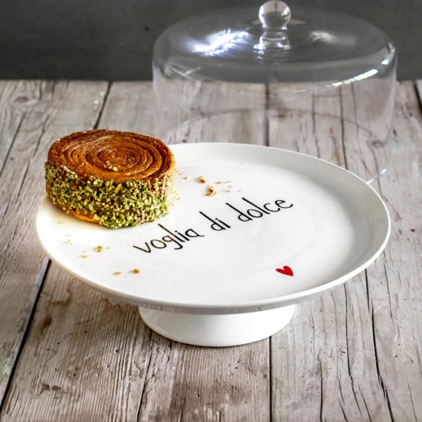 Alzata per dolci e torte Scritta: Voglia di dolce 31,5cm