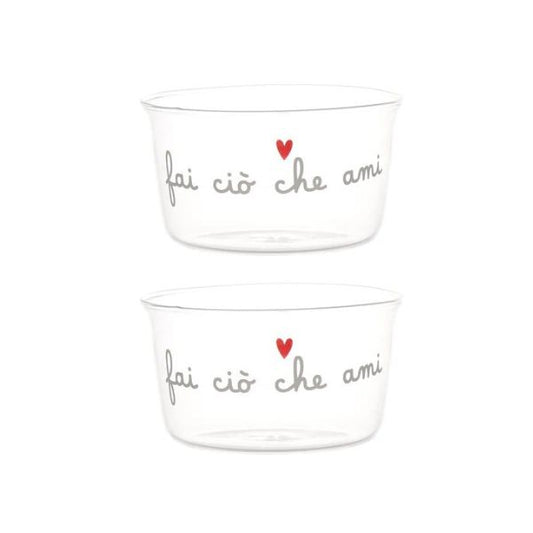Set 2 Coppette - Scritta: Fai ciò che ami