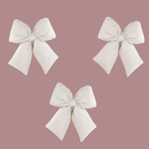 Set 3 Fiocchi - Bianco Burro - 22 x 26 cm