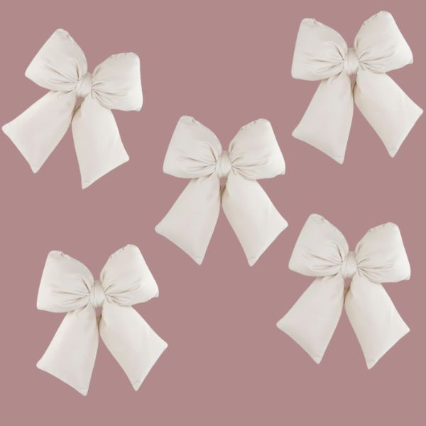 Set 5 fiocchi - Bianco Burro - 16 x 24 cm