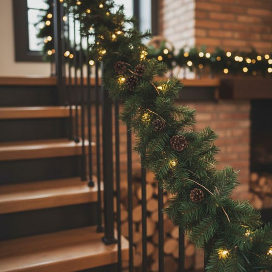 Festone di Natale Verde con pigne 270 cm  188 tips