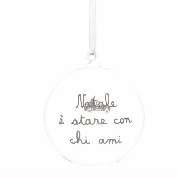 Pallina di Natale - Natale è sempre con chi ami 12 cm