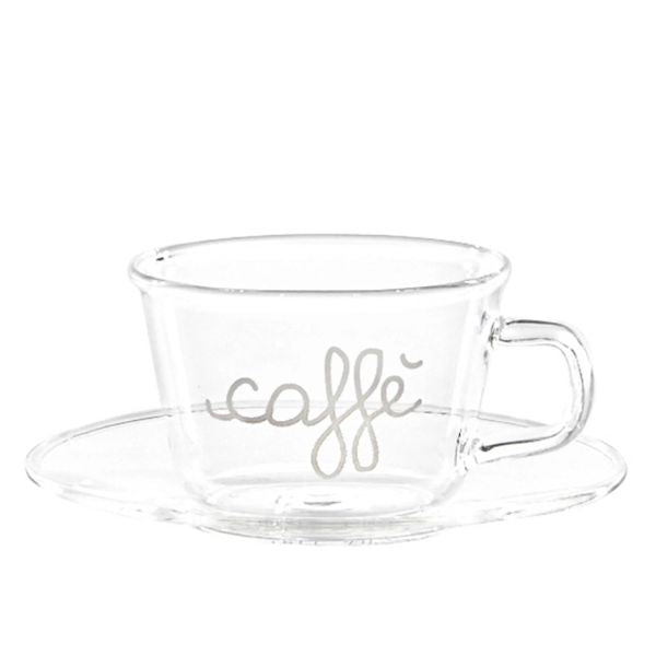 Set 2 tazzine espresso con piattino - Pausa Caffè
