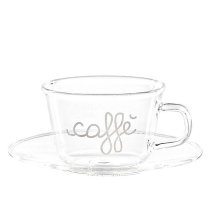 Set 2 tazzine espresso con piattino - Pausa Caffè