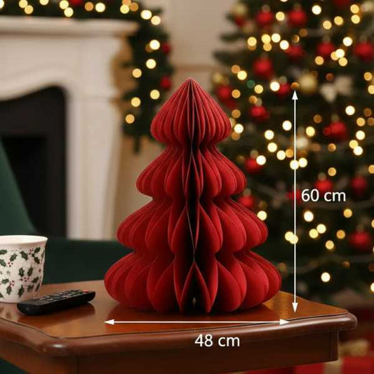 Albero di Natale Rosso in carta - H 60 cm