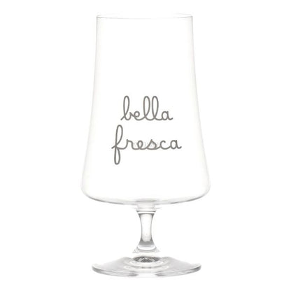 Set 2 bicchieri birra - Scritta: Bella fresca 55 cl