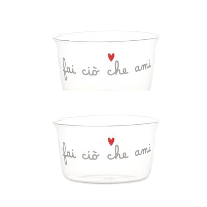 Set 2 Coppette - Scritta: Fai ciò che ami
