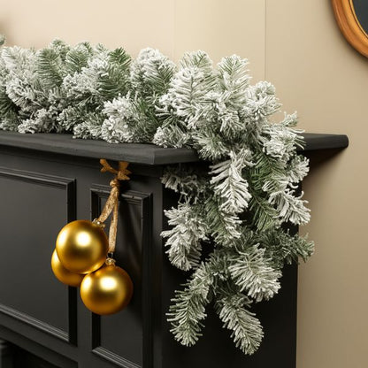 Festone di Natale Innevato - 270 cm – Ø 29 cm - 680469