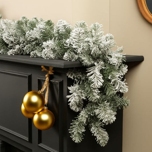 Festone di Natale Innevato - 270 cm – Ø 29 cm - 680469