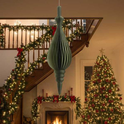 Pendente Verde in carta - H 80 cm