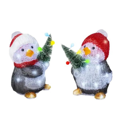 Pinguini Luminosi da esterno 24 LED  H26 cm - 491273