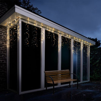 Tenda Luci di Natale 256 LED Bianco Caldo / Freddo 3,75 mt - 494982