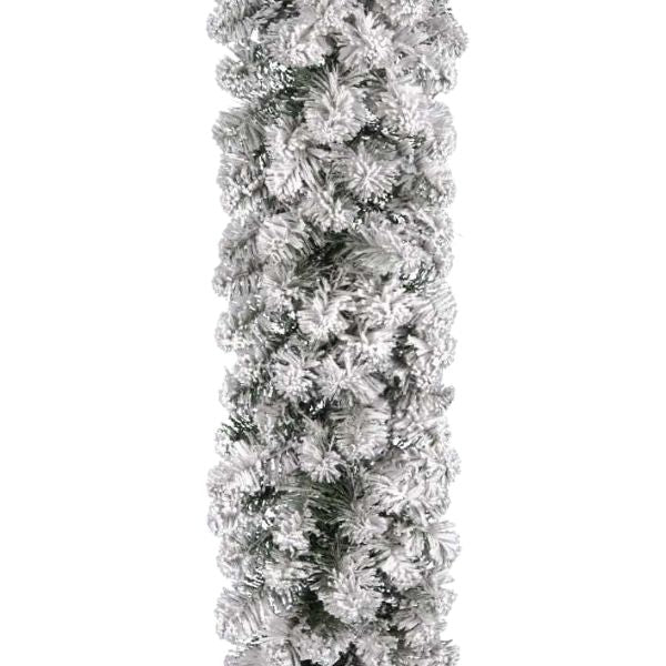 Festone di Natale Pino Innevato 270 cm  Ø 30 cm 200 tips