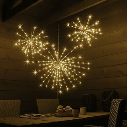 Sfera luminosa argento 44 cm 72 LED Bianco Caldo Effetto Flash- 492688