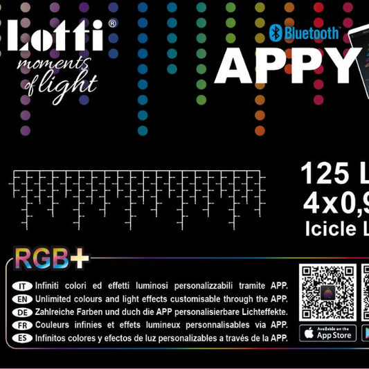 Tenda Luci di Natale appy Bluetooth 125 LED 4 mt
