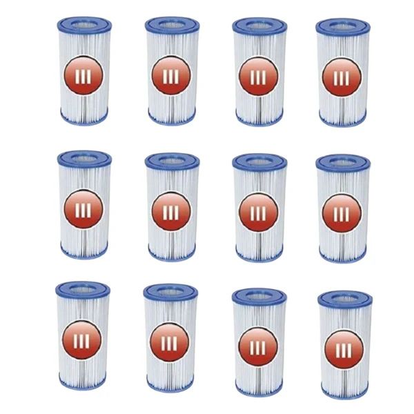 Set 12 cartucce Filtro Compatibile Intex 29000 e Bestway 58012