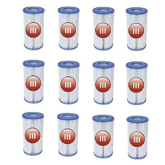 Set 12 cartucce Filtro Compatibile Intex 29000 e Bestway 58012