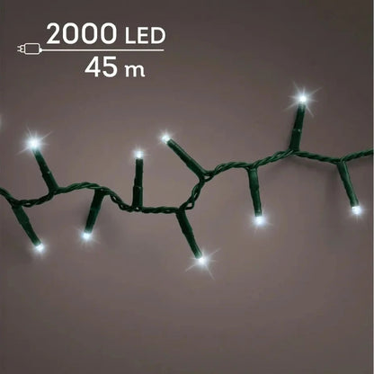 Luci di Natale 2000 LED Bianco Freddo 45mt