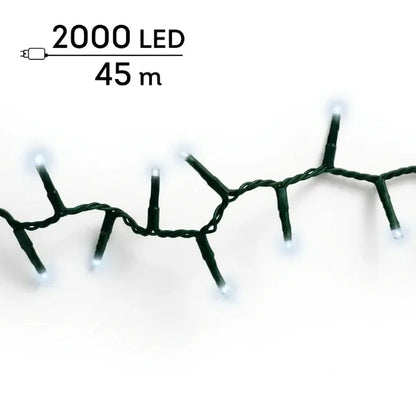 Luci di Natale 2000 LED Bianco Freddo 45mt