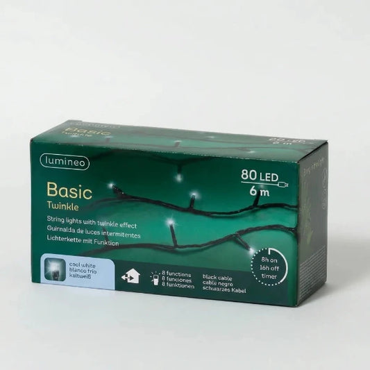 Luci di Natale 80 LED Bianco freddo 6 mt