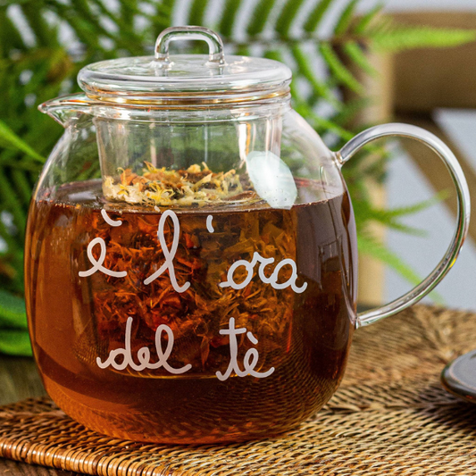 Teiera in vetro - -E' l'ora del Tè 600 ml
