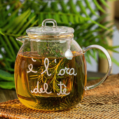 Teiera in vetro - -E' l'ora del Tè 600 ml