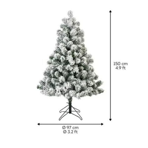 Albero di Natale Mississippi Imperial Innevato 150 cm