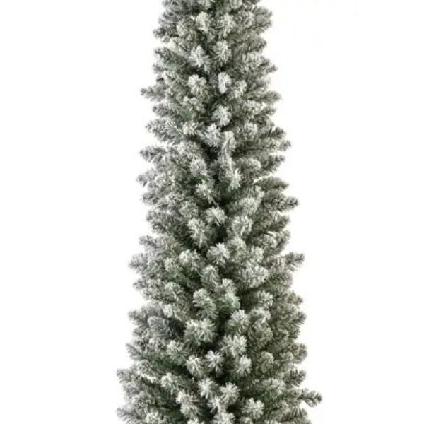 Albero di Natale Pencil Innevato Slim 240 cm