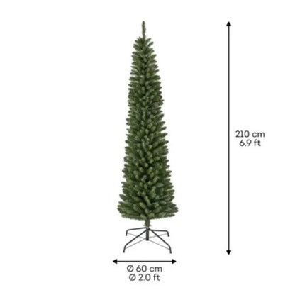 Albero di Natale Pencil Verde Slim 210 cm