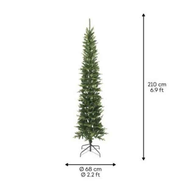 Albero di Natale Colorado Fir Verde Slim 210 cm