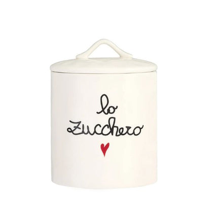 Barattolo in gres- Scritta: Lo zucchero