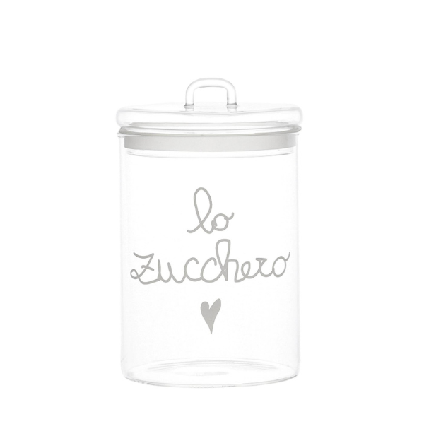 Barattolo in vetro - Lpo zucchero Bianco ⌀ 12 cm