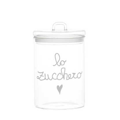 Barattolo in vetro - Lpo zucchero Bianco ⌀ 12 cm