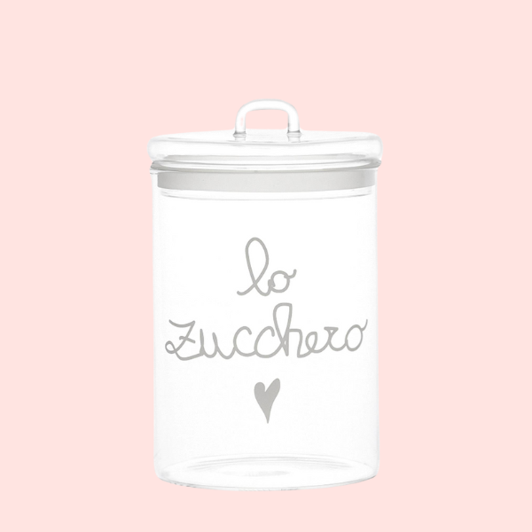 Barattolo in vetro - Lpo zucchero Bianco ⌀ 12 cm