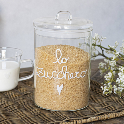 Barattolo in vetro - Lpo zucchero Bianco ⌀ 12 cm