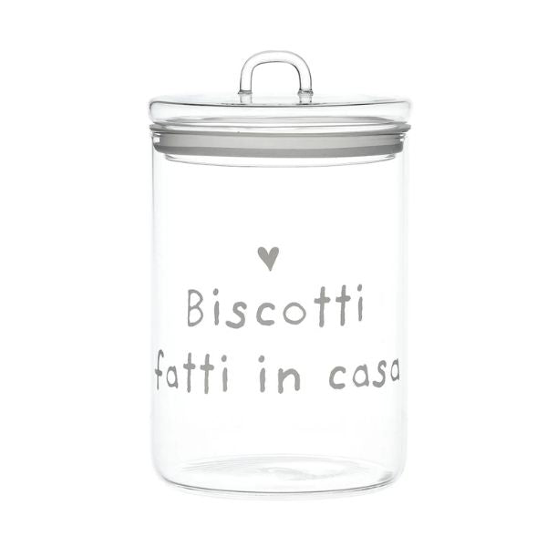 Barattolo - Scritta: Biscotti fatti in casa Ø 12