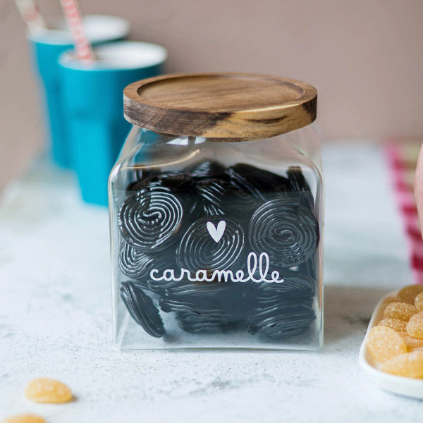 Barattolo in vetro - Scritta: Caramelle